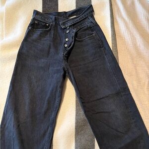 Agolde Women's Dark Gray Straight Leg Jeans